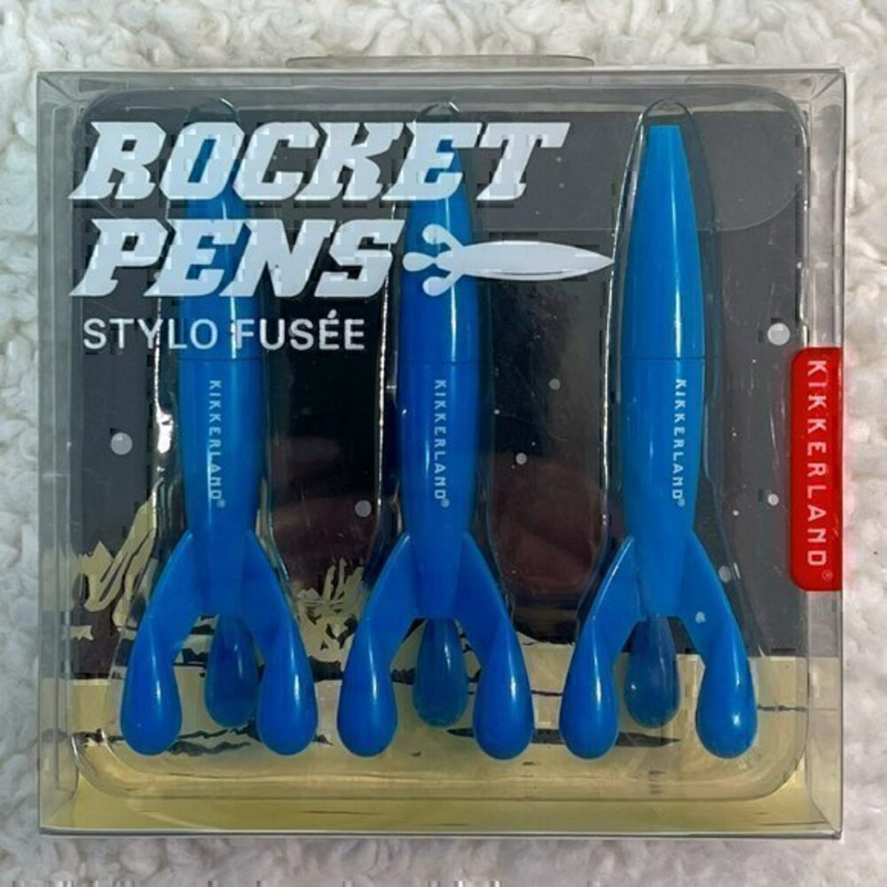 ☀️2/$14☀️Kikkerland Rocket Pen Set of 3